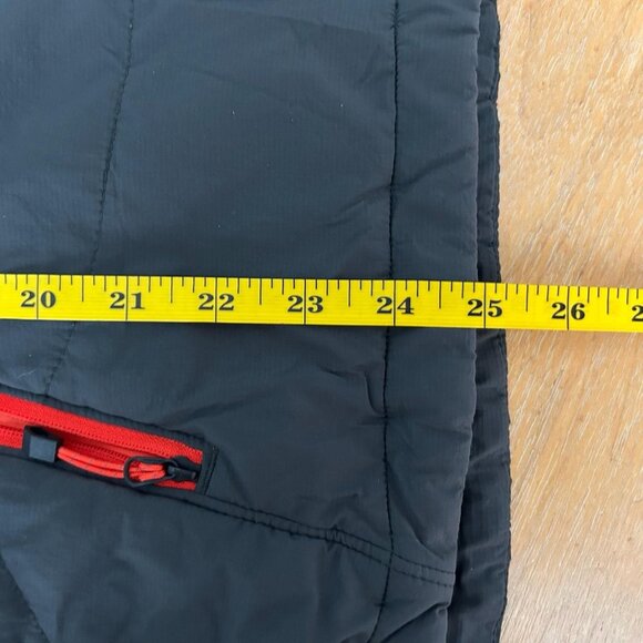 Eddie Bauer First Ascent Jacket Womens Medium Gray Red Hooded Insulated Full Zip - Picture 11 of 11